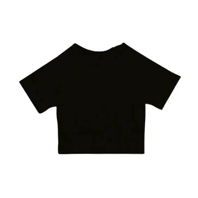 China Breathable Black Sleeve T-shirt Women Gym Workout Yoga Sports Ladies Clothing Ladies Fitness Crop Tops for sale