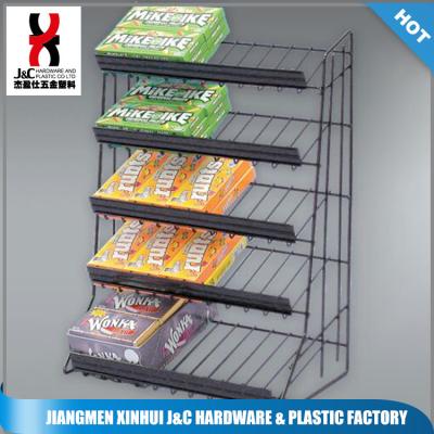 China 5 Shelves Snack Display Stand / Floor Standing Chip Display Rack / Candy Display Stand for sale