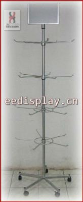 China Socks Show Rack Floor Display Rack With Rotating Stand And 4 Tiers Retail Display Rack / Useful Rotating Hanging Displays for sale