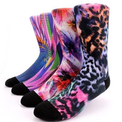 China Disposable Custom 3d Printed Socks Logo Fashion Mens Womens Unisex Crew Sport Socks for sale