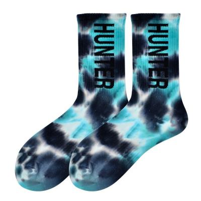 China Wholesale QUICK DRY custom design fashion tie dye mens crew socks Europe USA hotsale custom sport sock brown for sale