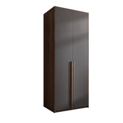 China Nordic MDF Particle Wardrobe 2 Door Design Bedroom Furniture Customized Wooden Wardrobe for sale