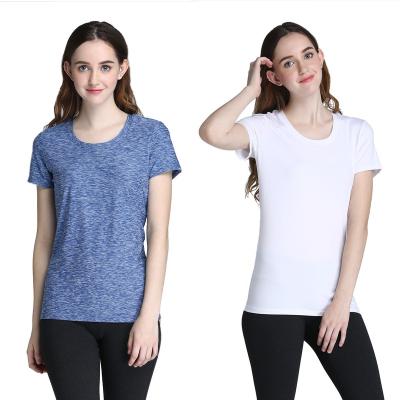 China New Sustainable 2 Piece Pack Women Fashion T-shit Summer Youth Casual Short Sleeve Fitness Recycle Clothes for sale