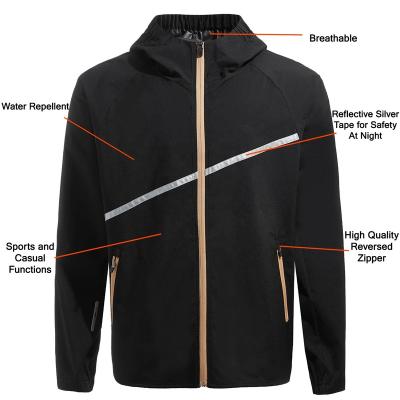 China New Style Men Anorak Parka Polyester Zipper Hoody Jacket Breathable 100% Polyester Water Repellent Waterproof Custom Bonded Fabric Outdoor for sale