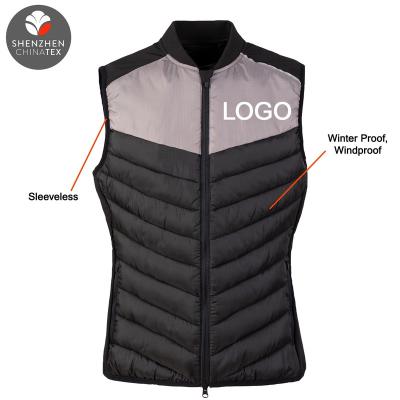 China Maderian Service Collar Warmer OEM Professional Men's Sleeveless Quilted Body Fill Down Vest Casual Waistcoat for sale