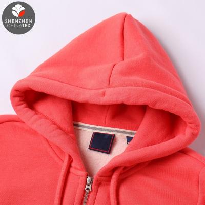 China Anti-pilling Wholesale Custom Logo Zipper Blank Hoodies Jacket Zip Up Sweatshirt Women Coat for sale