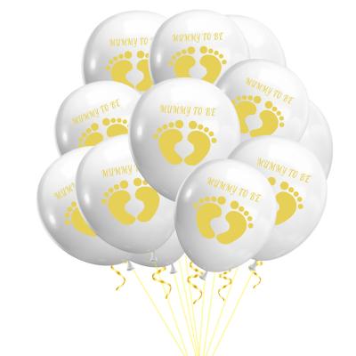 China Party Shopee Amazon Baby Shower Party Decoration Baby Feetprint Confetti Latex Balloons Kids Birthday Party Supplies for sale