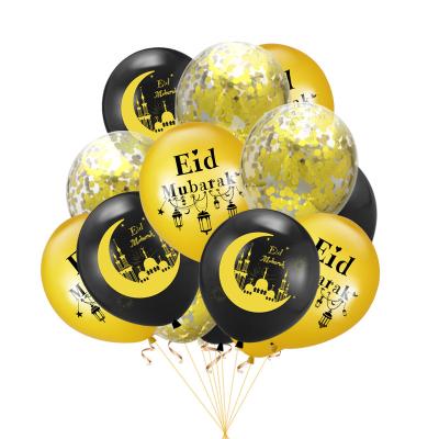 China Latex New Ramadan Balloon Party Decorations Islamic Muslim Eid Mubarak Party Supplies Confetti Balloon Set For 12 inch for sale