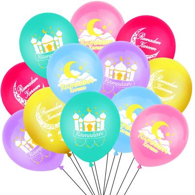 China Islamic Muslim Supplies Ramadan Kareem Balloon New Ramadan Balloon Party Set Decorations Eid Mubarak Latex Party Decoration for sale