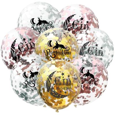 China Hot Latex Balloons Ramadan Gifts Eid Decoration Clear Balloon Decoration Eid Mubarak Muslim Party Supplies Party Sale Confetti for sale