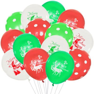 China Amazon Hot Selling Birthday Party Merry Christmas Party Supply Set Christmas Tree Latex Balloons 12inch Mixed Color Balloons Balloon Ribbon for sale