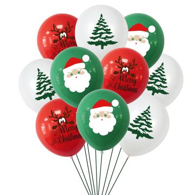 China Latex Christmas Pary Decoration Set Merry Christmas Mix Color Latex Balloon For Home Party Supplies for sale