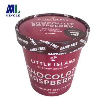 China Best Selling Biodegradable Disposable Ice Cream Packaging Ice Cream Containers for sale