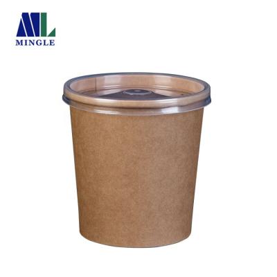 China Eco-Friendly Disposable Edible Disposable Paper Cup Packing Cup Hot Soup Paper Cup for sale