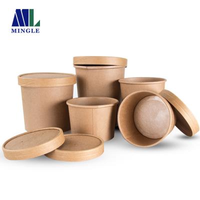 China Disposable Food Container Soup Quick Cup Paper White Custom Kraft Paper Tube for sale