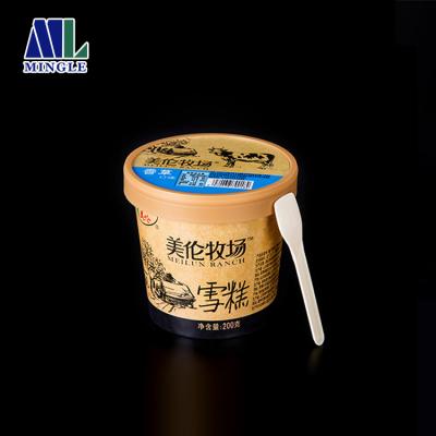 China Custom Disposable PP Ice Cream Packaging / Ice Cream Cup for sale