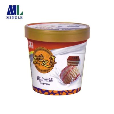 China Paper Customized Disposable Ice Cream Cup Packaging Frozen Yogurt Cup for sale