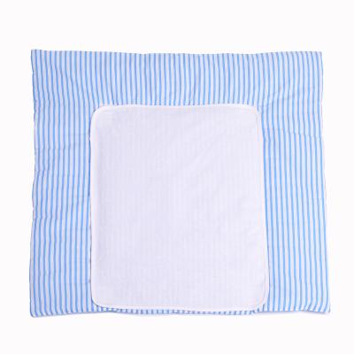 China 100% Reusable Baby Changing Waterproof Portable Changing Pad Cotton Diaper Pad Changing Mat Cover With Stripe for sale