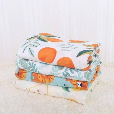 China Sustainable Wholesale Custom Print Organic Cotton Baby Wrap Blankets Wrap for sale