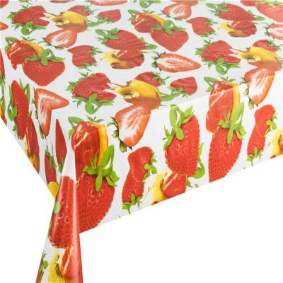 China 2021 New Arrival PVC Table Cloth Zhejiang Customized Waterproof Rectangular Printing PVC Tablecloth In Roll for sale