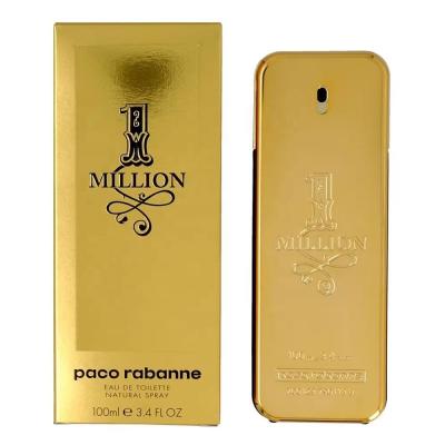 China Male Perfume Spray 100mL Gold Millionaire Prive Seductive Wood Scent Leather Fragrance for sale