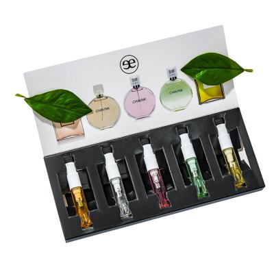 China Floral Scent Women's Perfume Sample Set 3ml*5 Eau de Toilette in All-Purpose Gift Box for sale