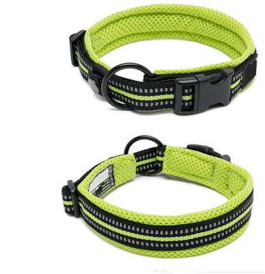 China Eco Friendly Soft Nylon Dog Collar , Breathable Mesh Padded Dog Collars for sale