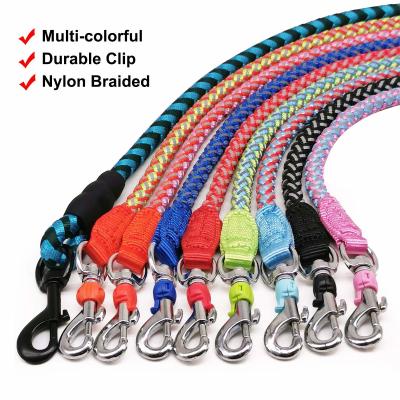 China Comfortable Nylon Dog Walking Leash Padded Rope Light Weight Weather Proof for sale