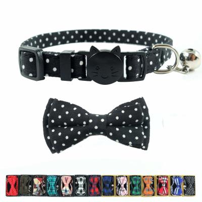 China Safety Breakaway Buckle Cat Harness Collar Breakaway With Bell / Bow Tie for sale