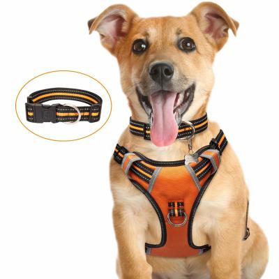 China Sturdy Handle Nylon Dog Harness Adjustable Reflective Oxford Outdoor Vest for sale