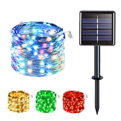 China Solar Panel IP44 22m Garden LED String Lights 50 100 200 300 Led Rohs for sale