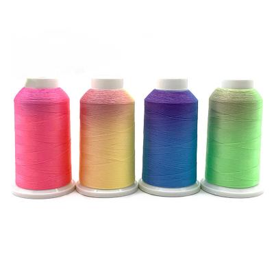 China Wholesale 150d Sewing Yarn Sunshine Polyester Embroidery Knitting Yarn 75d Ultraviolet Line UV Discoloration Anti-pilling Line for sale