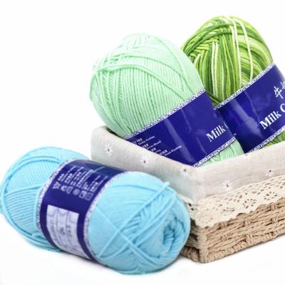 China diy hand knitted wool 5 strands yarn 100g cotton milk anti-pilling scarf woolen hat wholesale yarn knitting yarn sweaters for sale