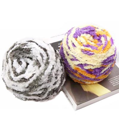 China Shiny Line Chenille Yarn Knitting Yarn Wool DIY Scarf Bag Snow Cotton Wholesa Anti-pilling Coarse Slipper for sale