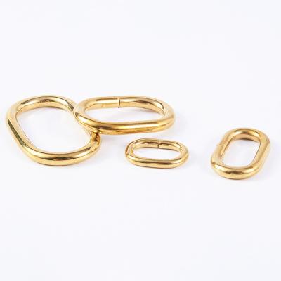 China Wholesale Brass Elliptical Box Accessories Bag Accessories Elliptical Wire Loop Knitting Yarn Loop Connecting Parts for sale