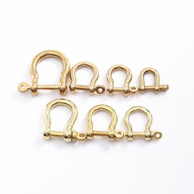 China Wholesale Accessories Brass U Ring Bag Box Buckle Metal Buckle Metal Yarn Knitting Yarn Ring Horseshoe Connecting Parts for sale