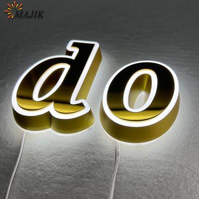 China Custom Lighted Signage OEM ODM LED Sign Customized Logo Alphabet Letter Acrylic Stainless Steel Letters Light Up Letters LED Lighted Sign for sale