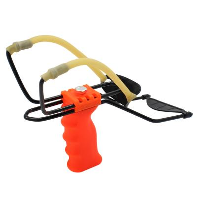 China Hot Selling Sporting Goods Outdoor Slingshot With Plastic Handles For Hunting Toys In Two Colors for sale