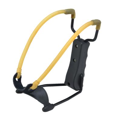 China Sporting Goods Metal Wrist Sling Folding Outdoor Hunting Slingshot With Elastic Band for sale