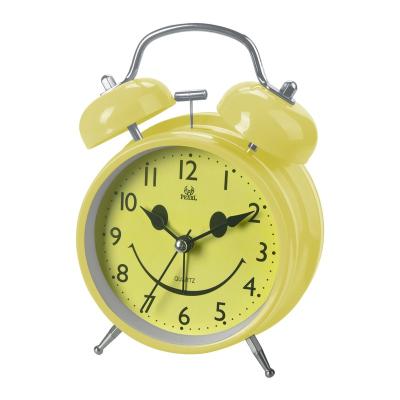 China Europe China Factory Wholesale Clock&Watch Customized Logo Hard Metal Quiet Sweep Bell Alarm Clock Kids Gift Promotion Gifts for sale