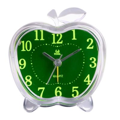 China Cheap Classic Field Motion Promotion Vintage Apple Shape Battery Operated Table Clock for sale