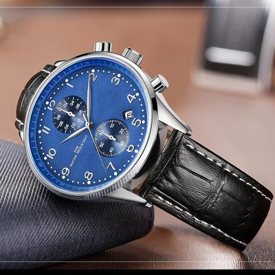 China European Stylish Designer Fashion Customization Wrist Watch Day/Date For Men Luminous Watches With Genuine Leather Logo Changed for sale