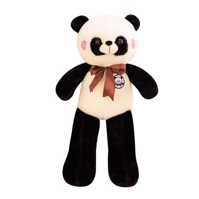 China 2021Free Plush Toys Samples Lovely Giant Panda With Embroidery Doll Wholesale Custom Plush Soft Embroidered Giant Panda Plush Toys for sale