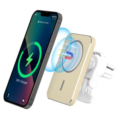 China GTIMLMC High Speed ​​Magnetic Car Charger Mount 15W Wireless Fast Charging for Magsafing for iPhone 12 pro 13 max Mini Aluminum Phone Holder for sale