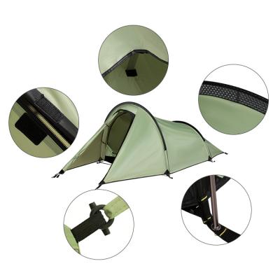 China High Quality Outdoor Aluminum Coating Polyester Aluminum Coating Waterproof PU Camping PU Tunnel Tent Straight Tying Type for sale