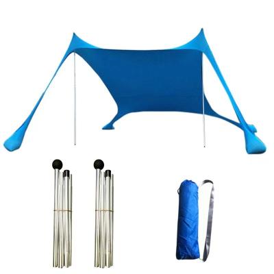 China Tube Type Tent Stake Outdoor Portable Automatic Foldable Hut Beach Tent Upf50 Beach Tent Shelter for sale