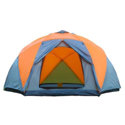 China Diamond Ground Nail Simple Spherical Double Hex Thickened Large Space Rainproof Hex Hand Pitched Camping Outdoor Tent for sale