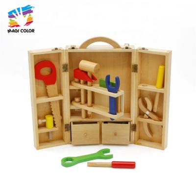 China Wholesale MODEL TOY Cheap Product Tool Kit Box Wooden Toy For Baby's Hand Skill W03D008 Practicing for sale