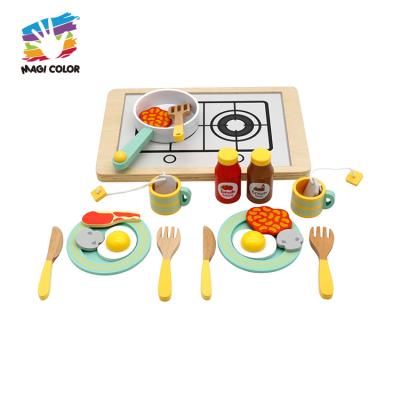 China Pretend Play Toy New Arrival Role Play Kitchen Vegetable Food Pretend Cut Food Toys Fruit Wooden Cut Set W10D374 for sale