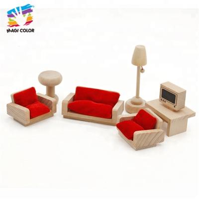 China New Arrival Wooden Pretend Wooden Miniature Play Toys Doll Furniture For Children W06B074 for sale